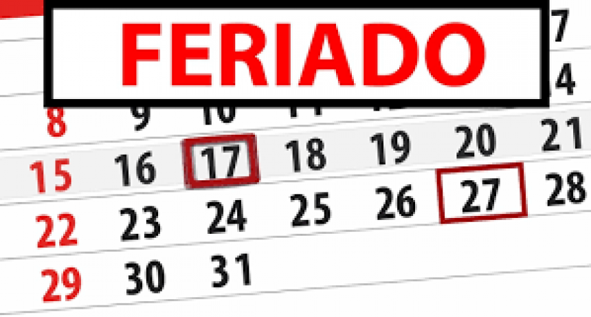 CALENDARIO DE FERIADOS Y DÍAS NO LABORABLES DE 2026
