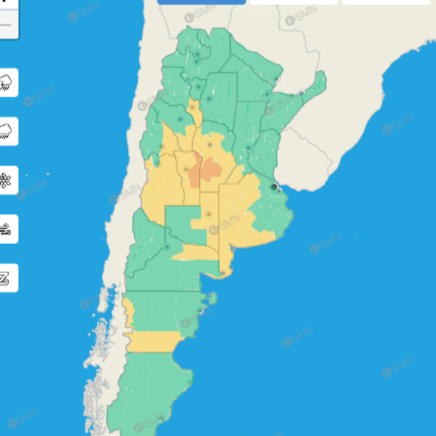 ALERTA METEOROL&Oacute;GICO PARA EL SUDESTE CORDOB&Eacute;S